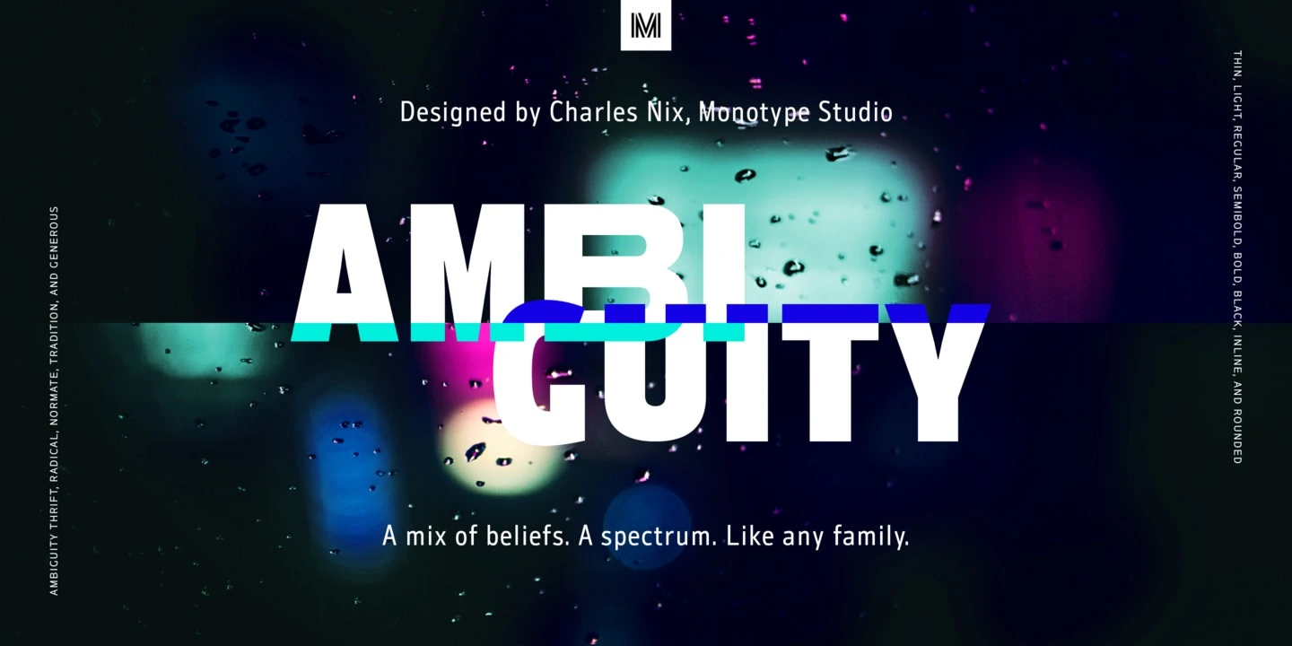 Ambiguity Normate Famiglia di caratteri