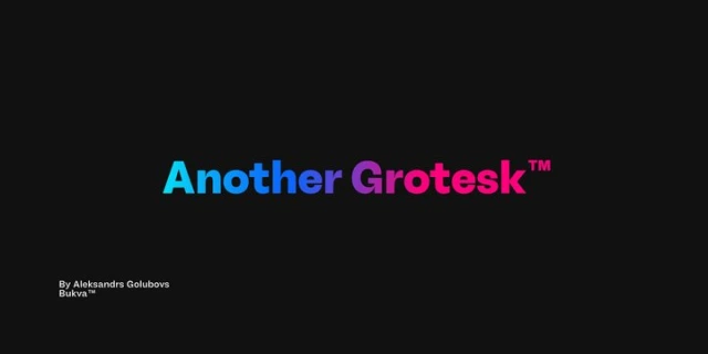 Another Grotesk Famiglia di caratteri