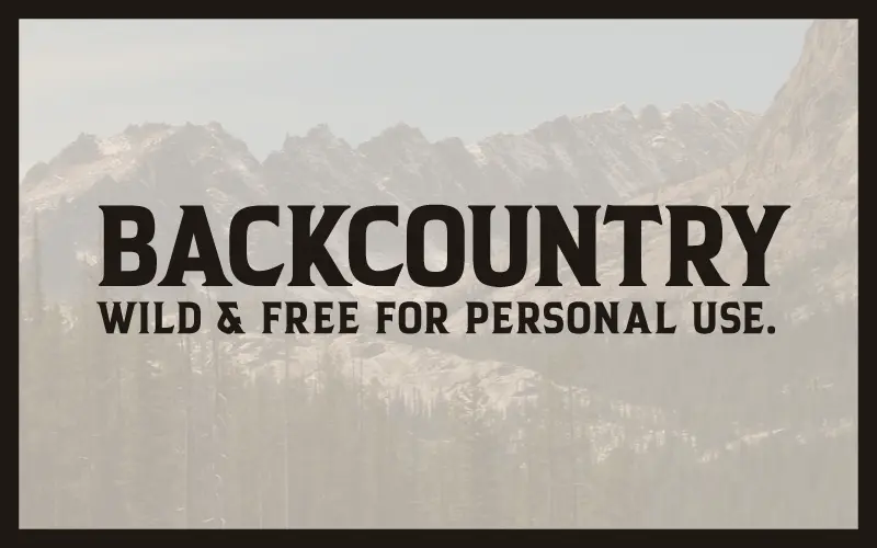 Backcountry Font Family