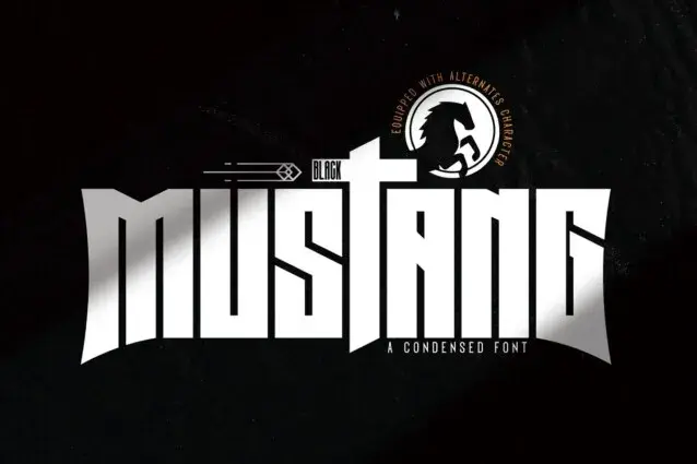 Black Mustang Font Family