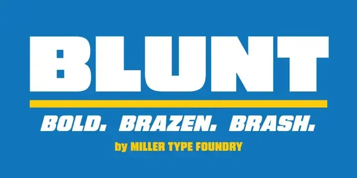 Blunt Font Family