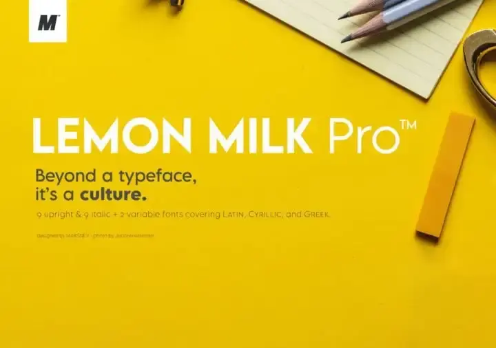 Lemon Milk フォントファミリー