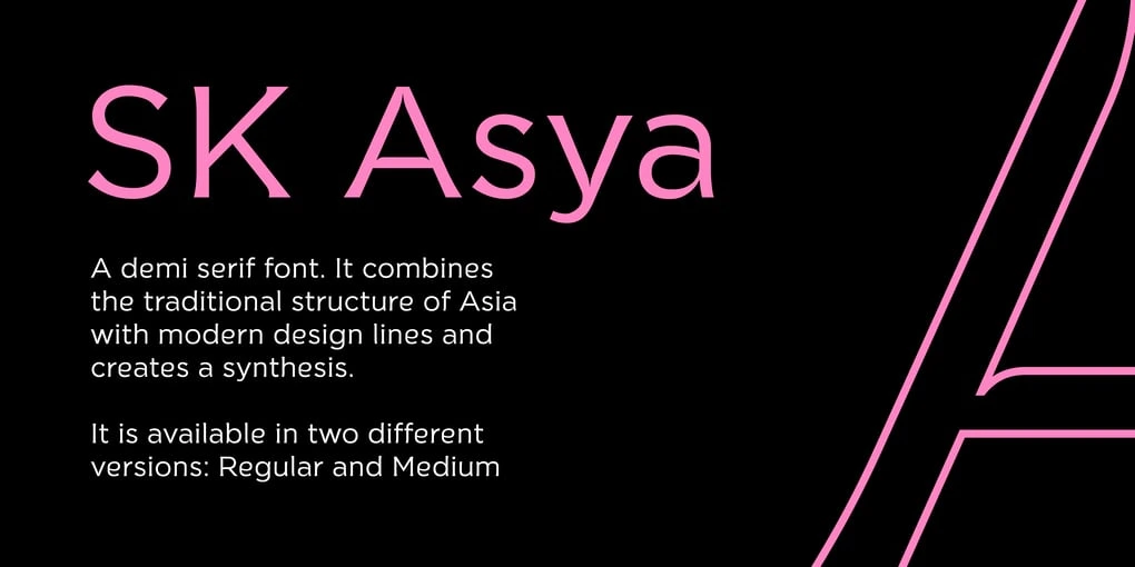 Sk Asya 글꼴 패밀리