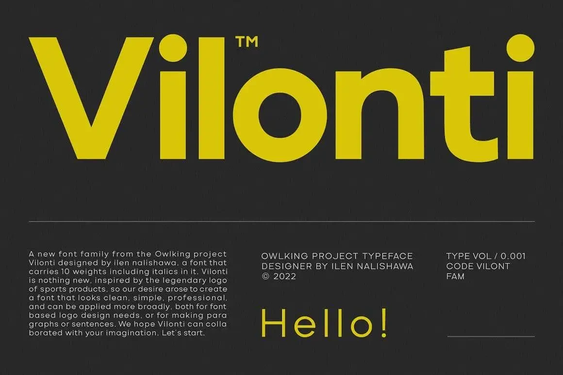 Vilonti Font Family